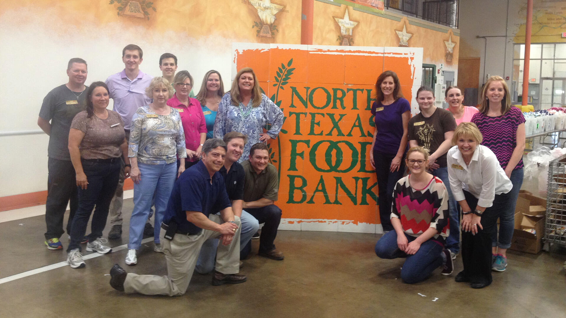 Hillwood employees volunteer with the North Texas Food Bank.