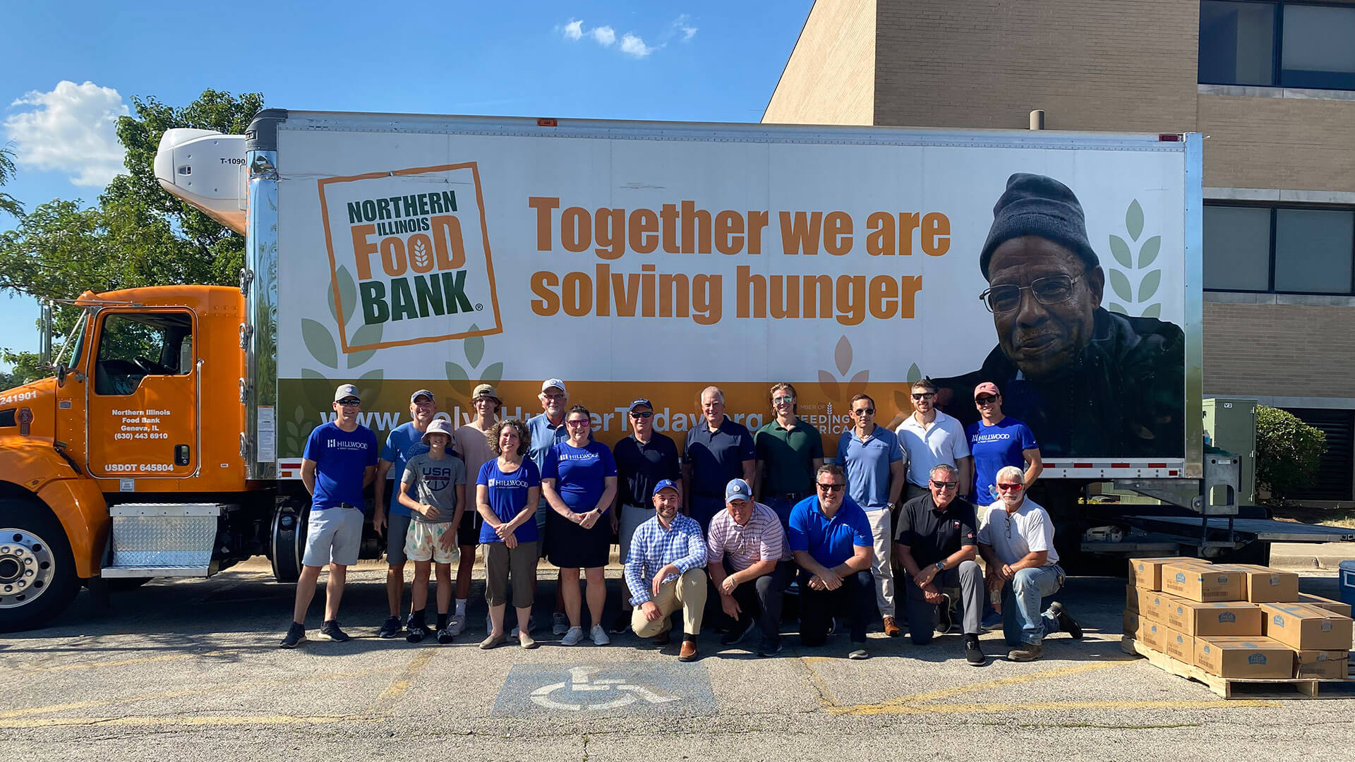 Hillwood employees volunteer with the Northern Illinois Food Bank.